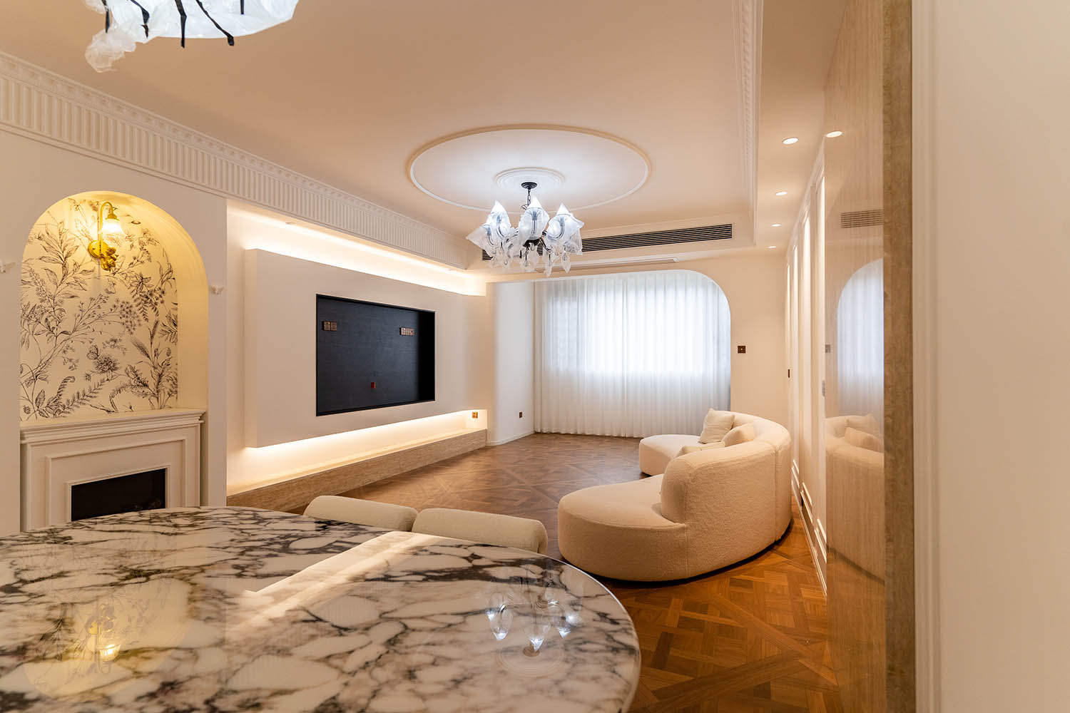 株洲家博整裝玫瑰御園133㎡ 原木奶油風格裝修賞析